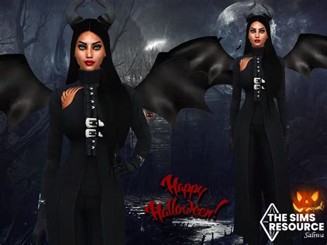 Sims 4 Halloween Maleficent Costume By Saliwa The Sims Book