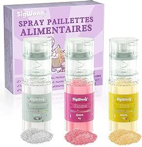 Ensemble Paillette Alimentaire Comestibles Couleur Poudre