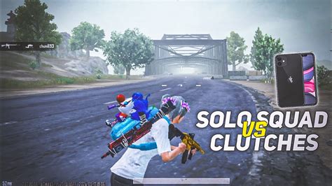 Solo 🆚 Squad Clutches 🔱 On Iphone 11 🥵 Bgmi And Pubg Mobile 🔥 3 Finger