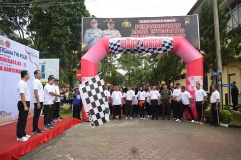 Sinergitas Tni Polri Banyumas Di Hut Bhayangkara Ke Gelar Olahraga