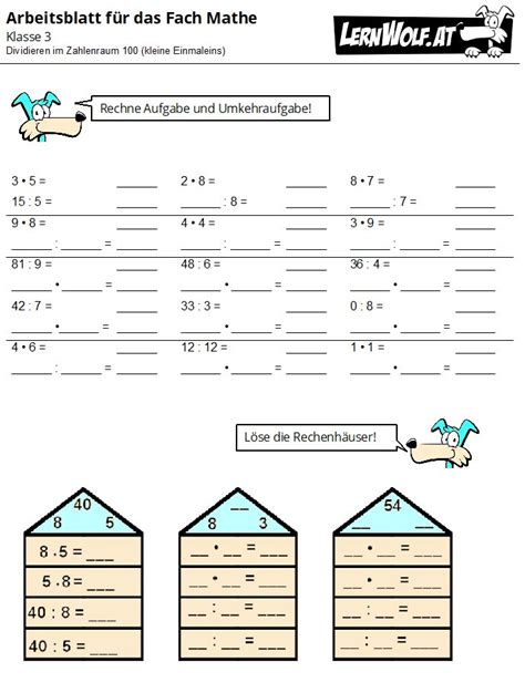 Übungen Mathe Klasse 3 kostenlos zum Download lernwolf at