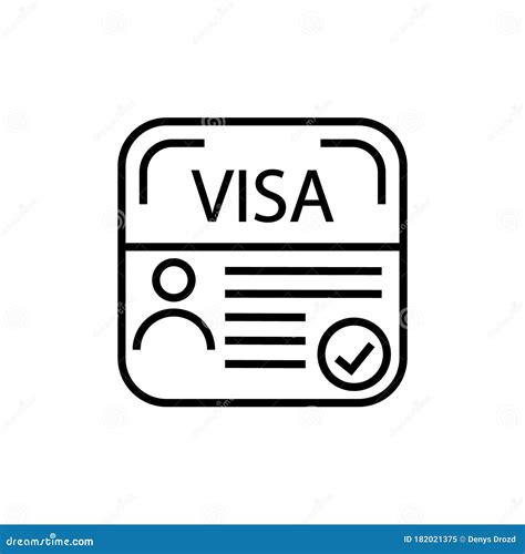 Start Up Visa Vector Icon Temporary Residence Permit Illustration Sign