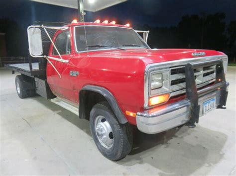 1989 Dodge Ram Cummins 12 Valve Turbo Diesel 4x4 Rollback Car Hauler 1st Gen For Sale Photos