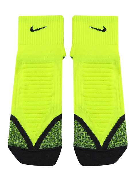 Buy Nike Elite Unisex Neon Green Cushioned Dri Fit Running Socks