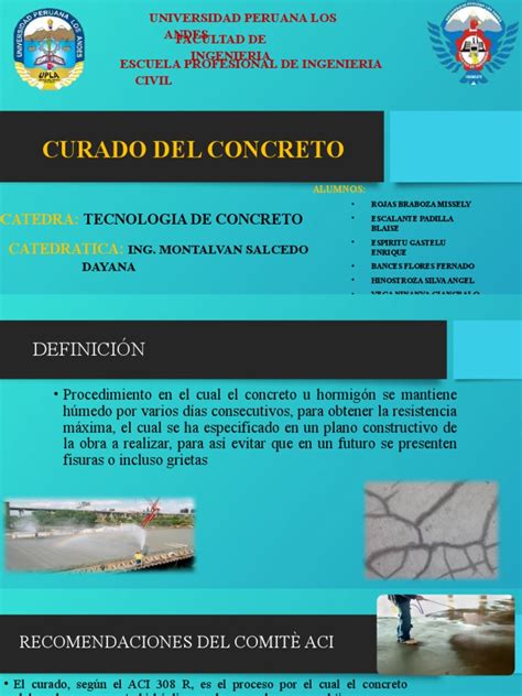 5curado Del Concreto Pdf Hormigón Agua