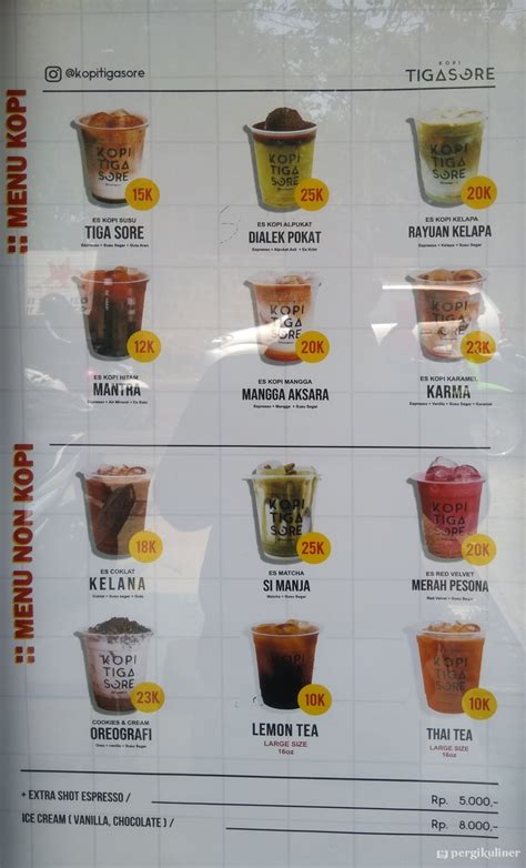 Selalu Diperbarui Menu Kopi Tiga Sore Karawaci Tangerang