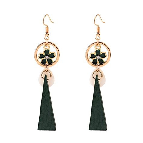 Boucles D Oreilles Pendantes Fleur Arbrobijoux