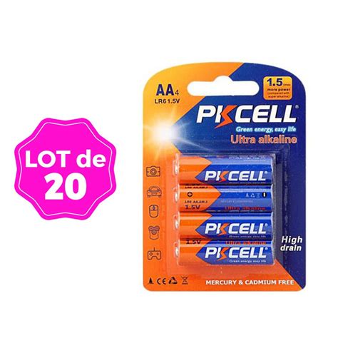 Lot De Piles Aa Lr Ultra Alcaline Pkcell V