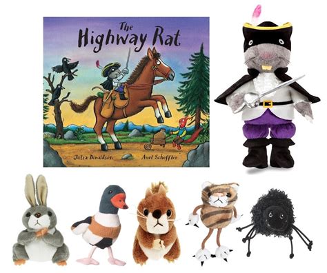 The Highway Rat Toy Story Bag Sack Finger Puppet Book Story Set Story