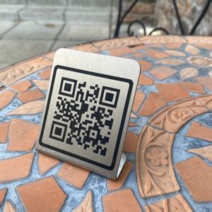 Metal Qr Codes Business Logo Restaurants Menu Qr Code Etsy