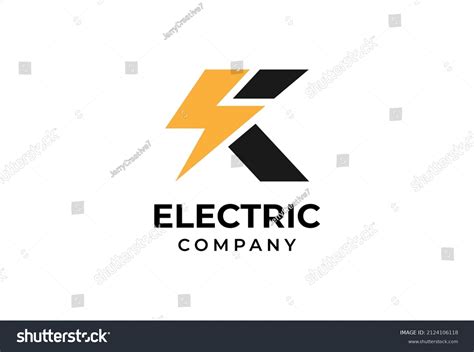 Initial K Electric Logo Letter K Stock Vector (Royalty Free) 2124106118