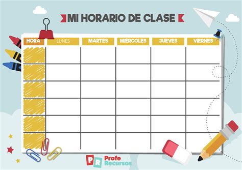 Horarios De Clase Para Niños