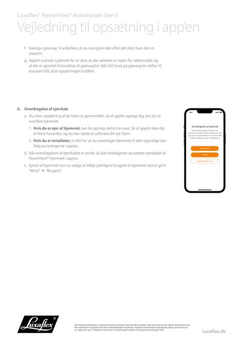 Luxaflex Dk Luxaflex Powerview Automation Vejledning Til Ops Tning