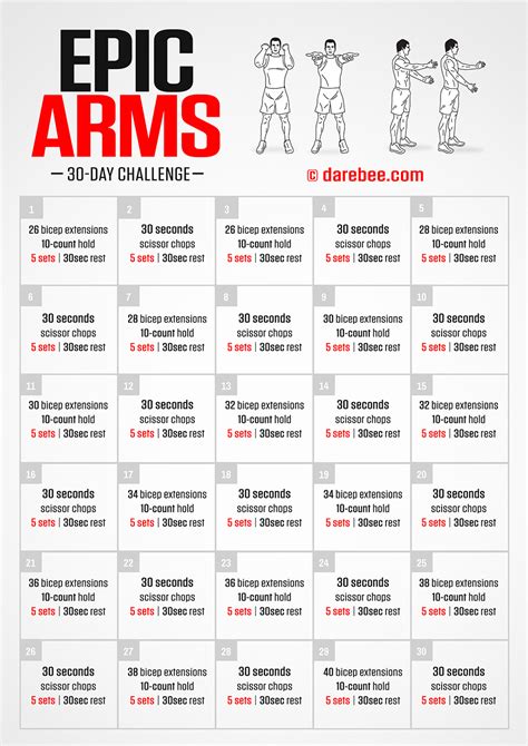 Arm Workout Chart For Women