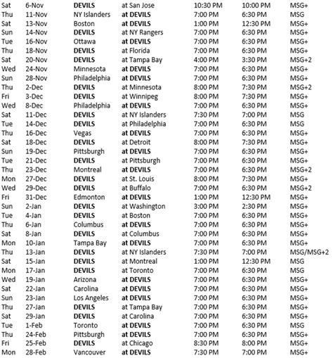 MSG Networks Announces 2021-22 New Jersey Devils Telecast Schedule - MSGNetworks.com