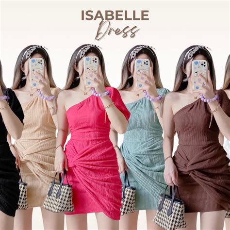 Isabelle Mini Dress Oneside Puff Sleeves Bark Crepe Shopee Philippines