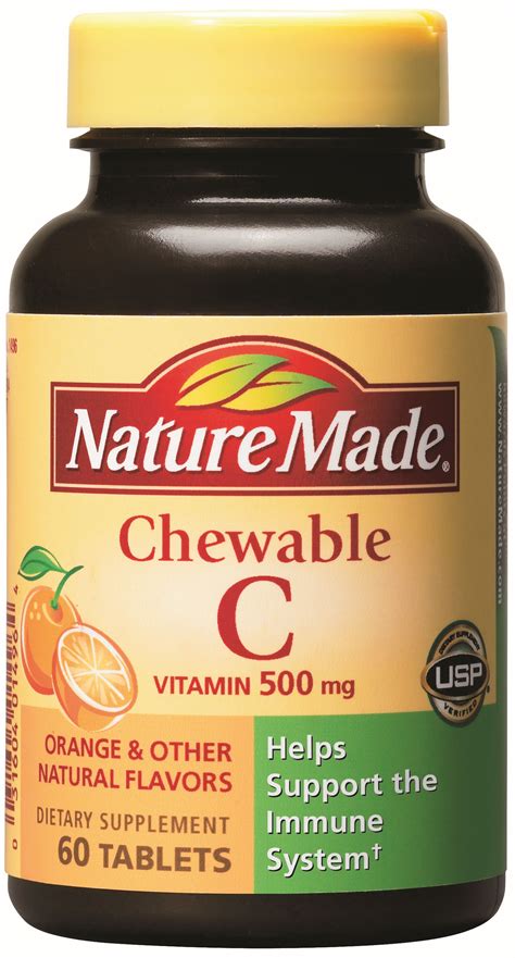 Chewable Vitamin C 500 mg, 60 Tablets