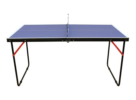 Mini Table De Ping Pong Bleue Avec Raquettes Balles Et Filet L137 X