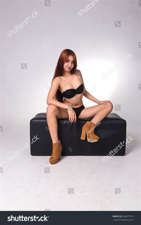 Sexy Asian Woman White Lingerie On Stock Photo 656871913 Shutterstock