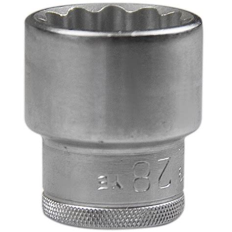 Soquete Estriado Curto 28mm Encaixe 1 2Pol GEDORE D19 28MM