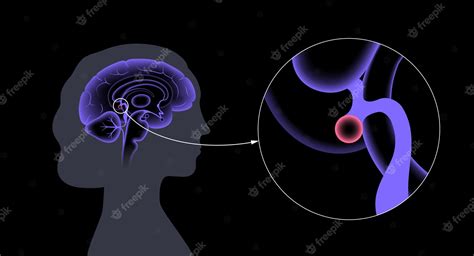 Premium Vector | Pineal gland anatomy