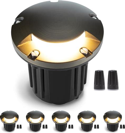 Gardenreet Brass Well Lights Landscape Led In Ground Lights Low Voltage Ip65 Waterproof 12v