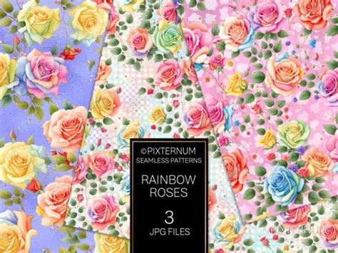 Freebie Floral Seamless Patterns Graphic By Pixternum Creative Fabrica