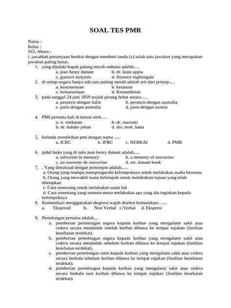 soal tes pmr jasmin