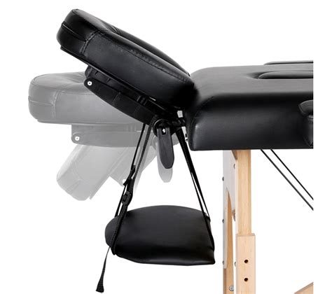 Table De Massage Portable Pliable À 2 Zones Noir Massage But