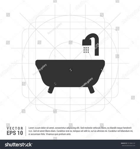 Shower Icon Bathroom Symbol Flat Vector Stock Vector Royalty Free