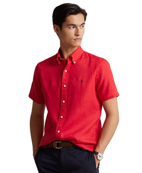 Polo Ralph Lauren Mens Classic Fit Linen Shirt Macys