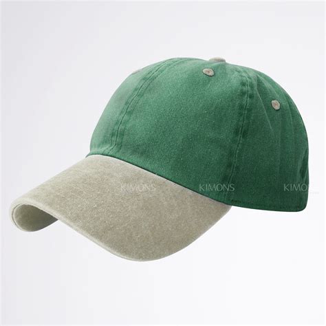 Dyed Washed Cotton New Plain Polo Style Baseball Ball Cap Hat Dad 2 Two