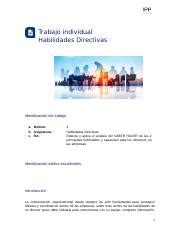 TI M2 Habilidades Directivas Docx Trabajo Individual Habilidades