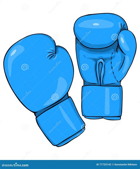 Blue Boxing Cartoon Vector Illustration | CartoonDealer.com #52111868