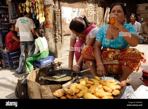 Street Food Vendors In Kathmandu Stock Photo Alamy