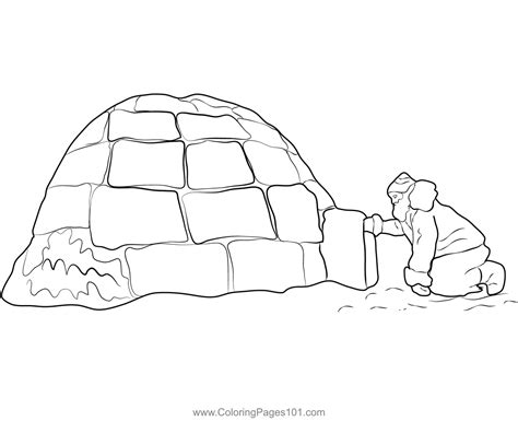 Igloo 2 Coloring Page For Kids Free Igloo Printable Coloring Pages