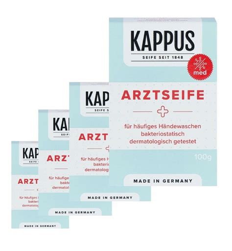 Set Kappus Arzt Seife 4 X 100g Schonende Hautpflege Mit Lanolin