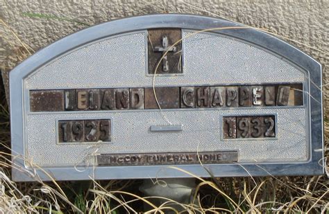 Leland Chappell Monumento Find A Grave