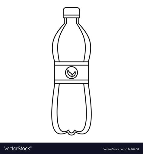 Plastic Bottle Icon Outline Style Royalty Free Vector Image