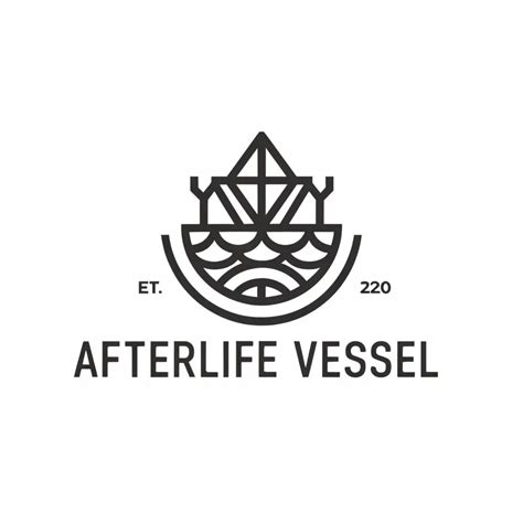 Logo Design For Afterlife Vessel Sacred Geometry Reincarnation Boat On