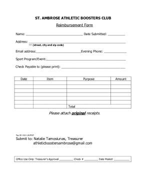 Fillable Online Athletic Training Forms St Ambrose University Fax