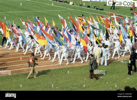 Flag Bearers During The Opening Ceremony Stock Photo Alamy