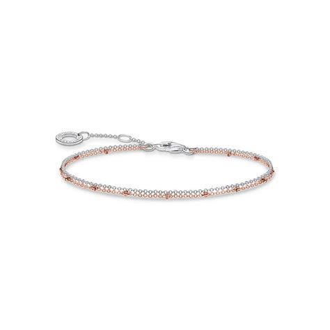 Armband Dubbelt Roséguld Silver Thomas Sabo Snabba leveranser