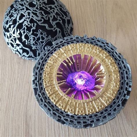 3d Printed Infinity Orb With Led Stand Infinity Stone Stones Etsy