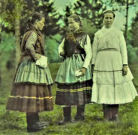 Three Carpatho Rusyn Women From The Village Of Kamyanytsia Uzhhorod