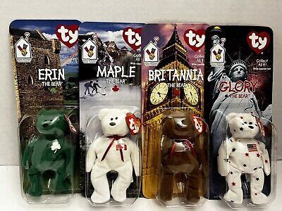 Ty Beanie Babies Mcdonalds Teenie S International Bears Complete Set Of