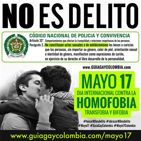 Guia GAY Colombia 17 Mayo Día Internacional contra la Homofobia