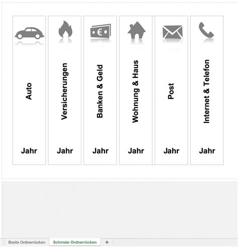 Kostenlose Ordnerr Cken Als Excelvorlage