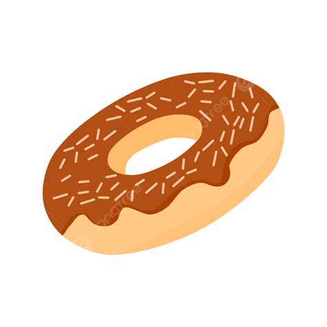 Cartoon Chocolate Donut Vector Illustration, Chocolate Donut Cartoon ...