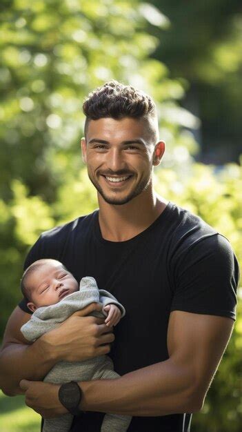 Premium Ai Image A Man Holding A Baby In His Arms